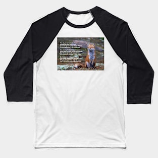 A Red Fox Poem Baseball T-Shirt